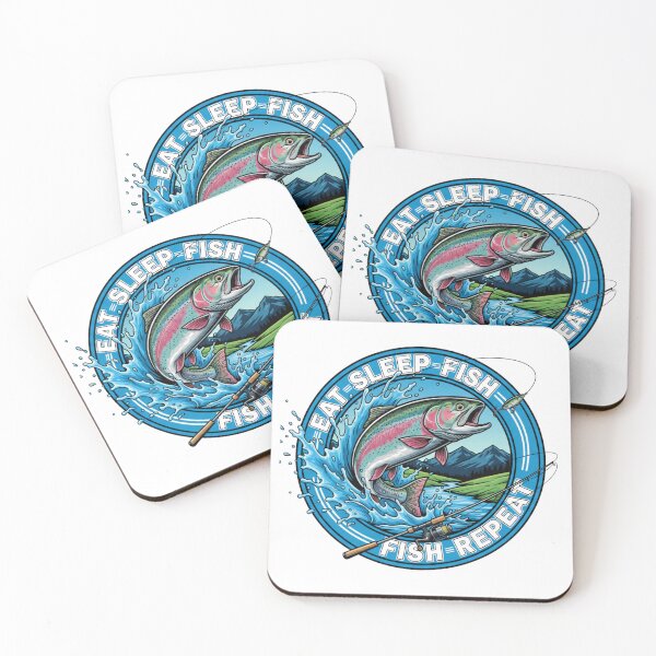 Item preview, Eat Sleep Fish Fish Repeat designed and sold by BeastandBanshiLLC.