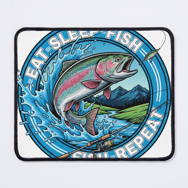 Item preview, Eat Sleep Fish Fish Repeat designed and sold by BeastandBanshiLLC.