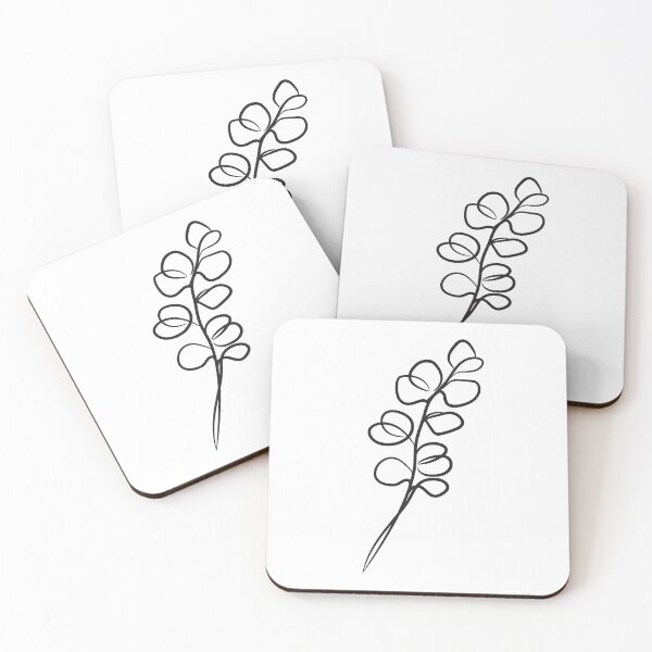 Item preview, Continuous Line Eucalyptus Branch – Minimalist Botanical Line Art designed and sold by Noyalita.