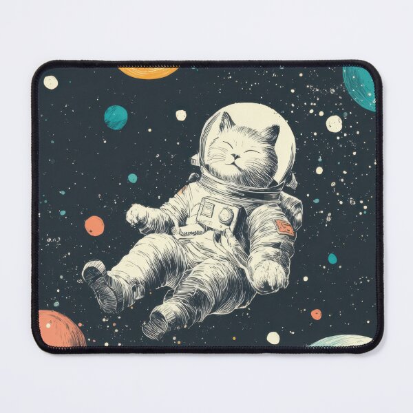 Item preview, Cat floats in space wearing suit designed and sold by anytka.
