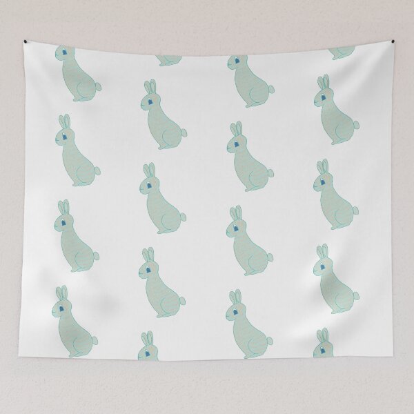 Item preview, Pastel blue easter rabbit designed and sold by CottageComfortsShoppe.