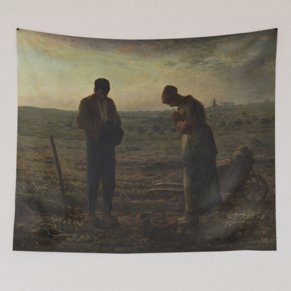 Item preview, Angelus Prayer Realism Painting Rural Farmers for Classic Art Lovers designed and sold by RickE.