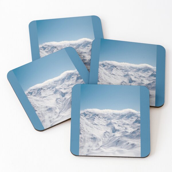 Item preview, snowy mountains crested by fluffy clouds designed and sold by Wakey05.