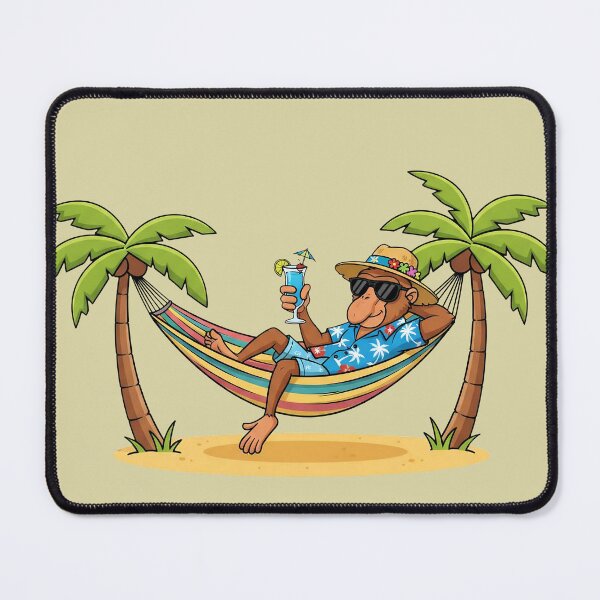 Item preview, Funny Proboscis Monkey Vacation - Tropical Nosacz on Hammock Art designed and sold by Wild-way Art.