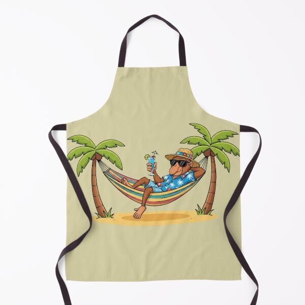 Item preview, Funny Proboscis Monkey Vacation - Tropical Nosacz on Hammock Art designed and sold by Wild-way Art.