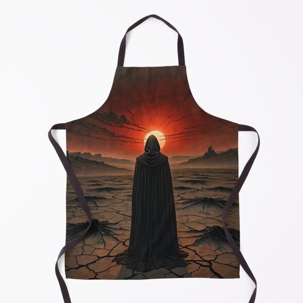 Item preview, Lone Figure in Desolate Wasteland — Dark Fantasy Poster designed and sold by ReliquiaeArt.