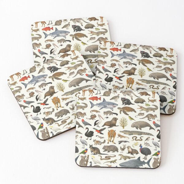 Item preview, Animals of Australia Retro Wildlife Identification Chart designed and sold by kakarikihill.