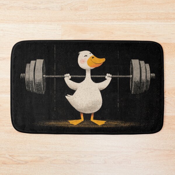 Item preview, Duck lifts weights in a gym designed and sold by anytka.