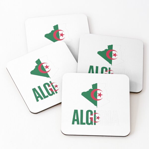 Item preview, Algeria Map Flag and National Pride Typography designed and sold by Crevadstore .