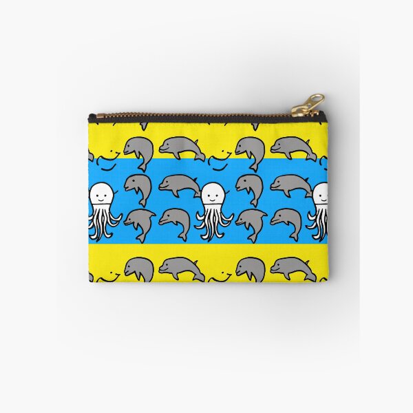 Item preview, Blue and Yellow Octopus and Dolphin Striped Pattern designed and sold by Piotrek0001.