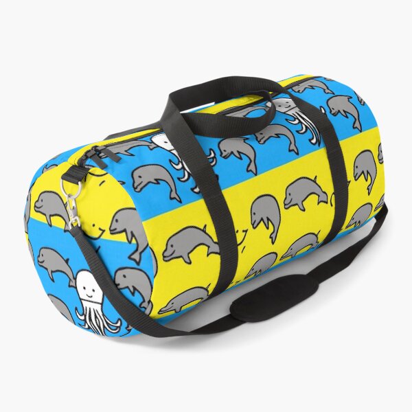 Item preview, Blue and Yellow Octopus and Dolphin Striped Pattern designed and sold by Piotrek0001.