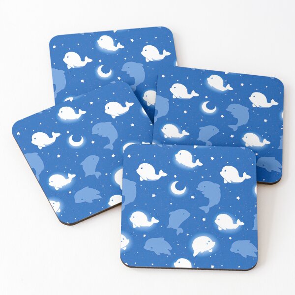 Item preview, Night Sky with Dolphins and Crescent Moon Pattern designed and sold by Piotrek0001.