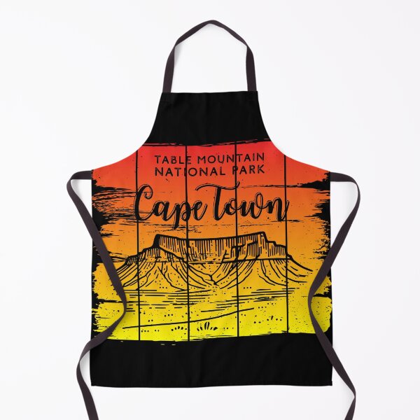 Item preview, Cape Town Table Mountain National Park Sunset Vintage Travel Illustration designed and sold by ArcticFoxStudio.