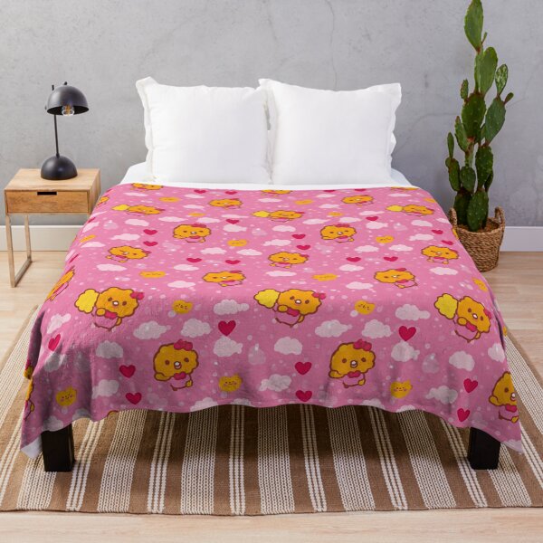 Item preview, Pink Background with Cute Yellow Fish Pattern designed and sold by Piotrek0001.