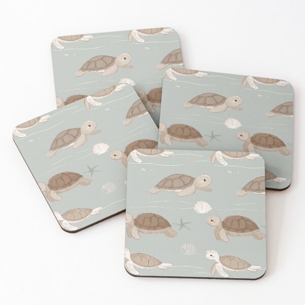 Item preview, Realistic Sea Turtles and Shells on Beige Pattern designed and sold by Piotrek0001.