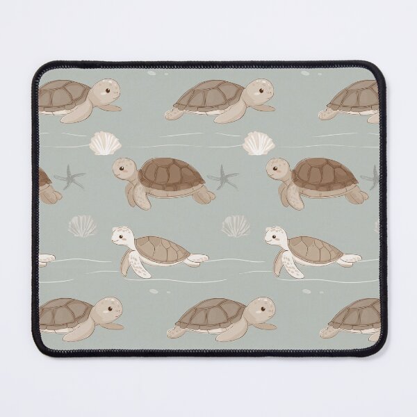 Item preview, Realistic Sea Turtles and Shells on Beige Pattern designed and sold by Piotrek0001.