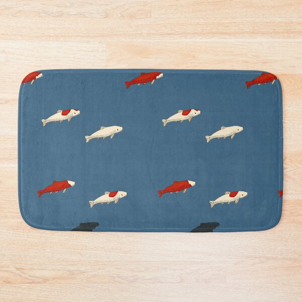 Item preview, Realistic Koi Fish Swimming on Dark Blue Pattern designed and sold by Piotrek0001.