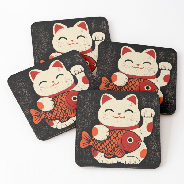 Item preview, Cat holding fish with a happy look designed and sold by anytka.