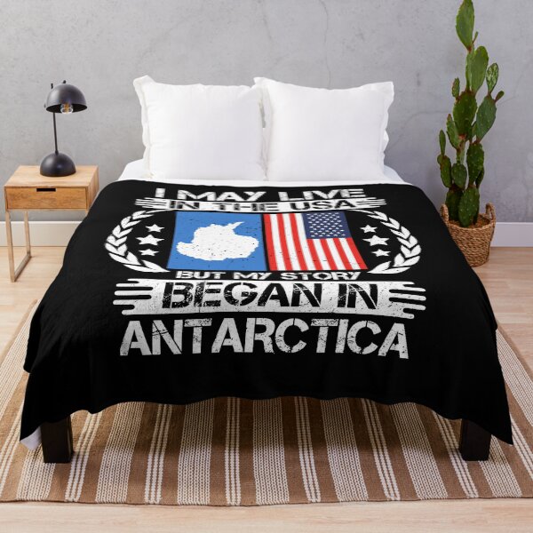 Item preview, I May Live In The USA But My Story Began In Antarctica designed and sold by CosmoKitsch.