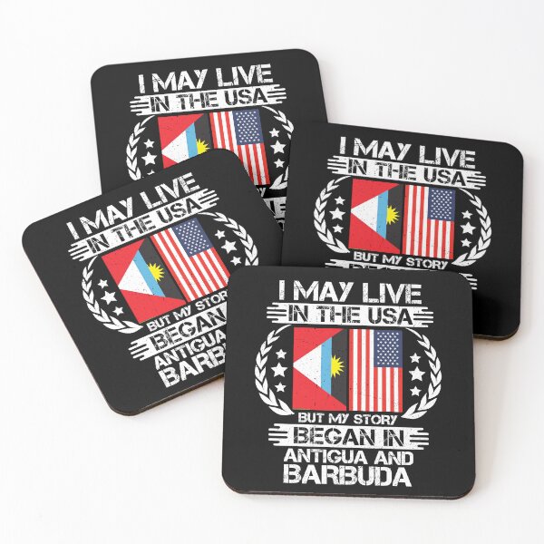 Item preview, I May Live In The USA But My Story Began In Antigua and Barbuda designed and sold by CosmoKitsch.