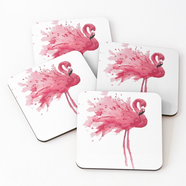 Artikelvorschau, Gemälde eines rosa Flamingos entworfen und verkauft von megsmenagerie.