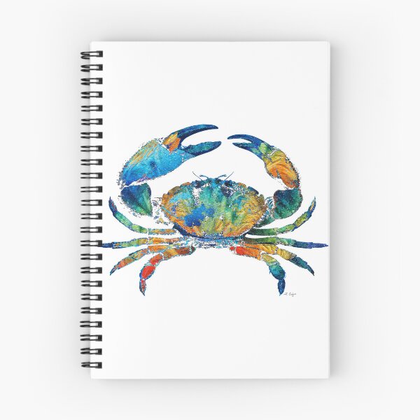 Item preview, Crab Art Colorful Beach Tropical Artwork For Coastal Living designed and sold by Sharon Cummings Art.