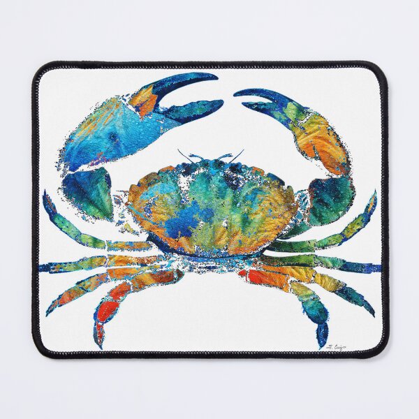 Item preview, Crab Art Colorful Beach Tropical Artwork For Coastal Living designed and sold by Sharon Cummings Art.