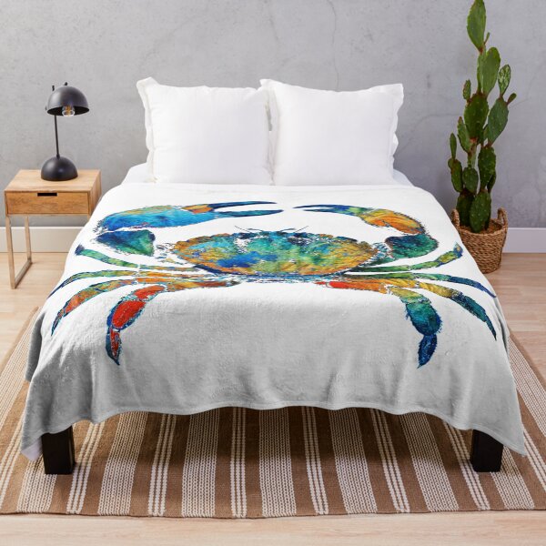 Item preview, Crab Art Colorful Beach Tropical Artwork For Coastal Living designed and sold by Sharon Cummings Art.