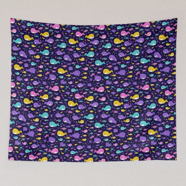 Item preview, Dark Purple with Colorful Glowing Sea Creatures designed and sold by Piotrek0001.