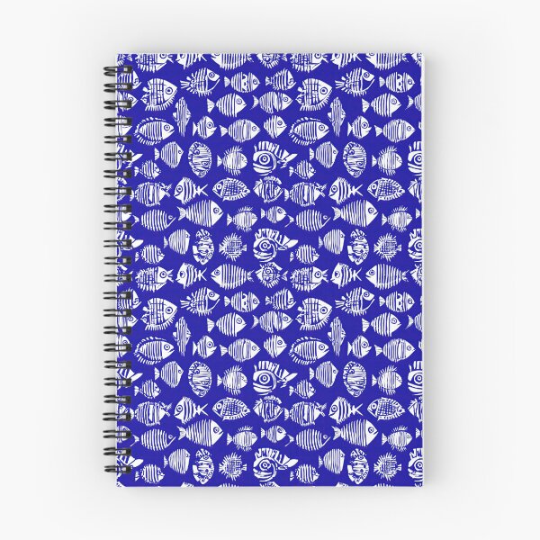Item preview, Blue and White Geometric Fish Shapes Pattern designed and sold by Piotrek0001.