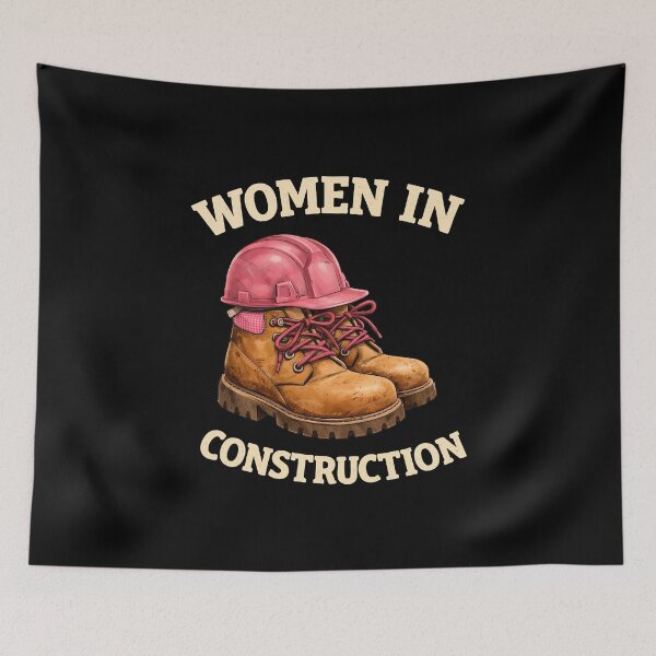 Item preview, Women in Construction Work Boots and Helmet designed and sold by HandicraftArt.