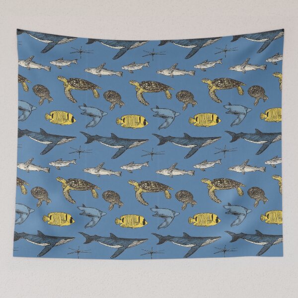 Item preview, Realistic Underwater Scene with Turtles and Fish designed and sold by Piotrek0001.