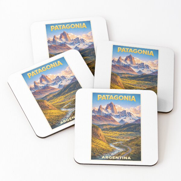 Item preview, Patagonia Argentina Vintage Travel Poster | Mountain Landscape Wall Art | Patagonia Adventure Print designed and sold by varunmav.