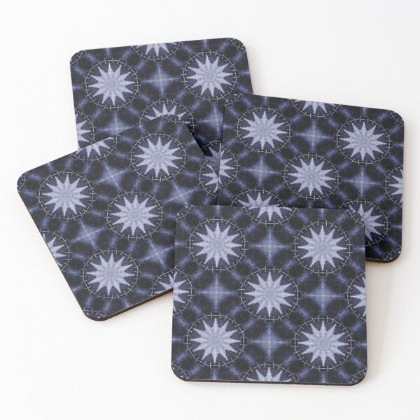 Item preview, Decorative Boho Sun Mandala Pattern in Navy Blue designed and sold by Artistestella.