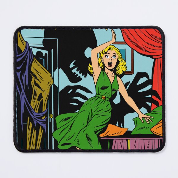 Item preview, Vintage Pulp Horror Comic Shadow Monster Attack for Retro Comic Fans designed and sold by RickE.