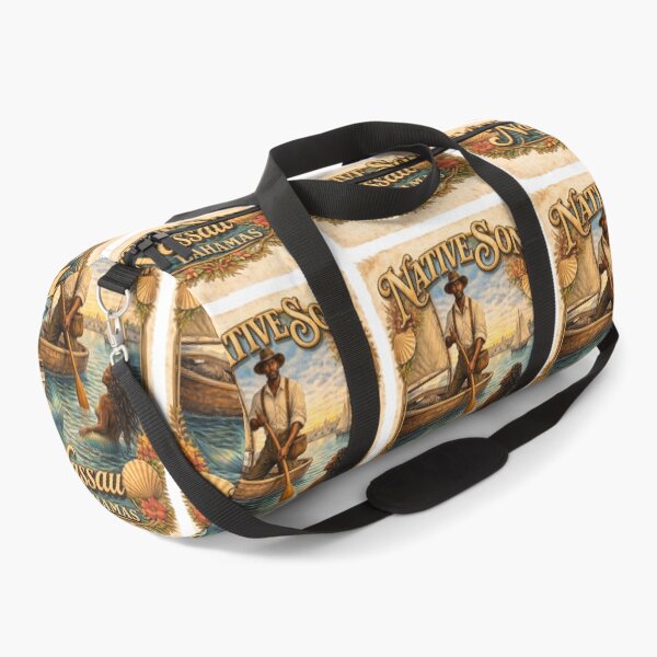 Item preview, Native Son: Vintage Bahamian Fisherman and Mermaid Scene designed and sold by LouieZoeStore.