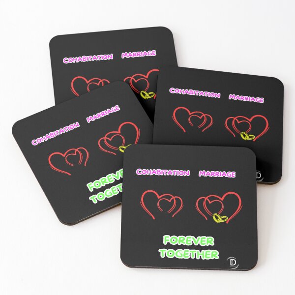 Item preview, Funny Couple Dilemma - Cohabitation vs Marriage Forever Together  Black Version designed and sold by TheItaliandilemma.