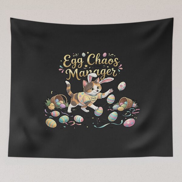 Item preview, Egg Chaos Manager Cat Design designed and sold by PawPlanetPro.