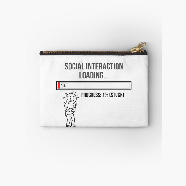 Item preview, Social Interaction Loading Funny Introvert Meme designed and sold by Quiet Mode Studio.