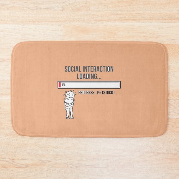 Item preview, Social Interaction Loading Funny Introvert Meme designed and sold by Quiet Mode Studio.