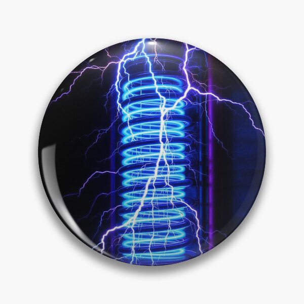 Item preview, Tesla Coil High Voltage Electric Art Poster designed and sold by CosmosForge.
