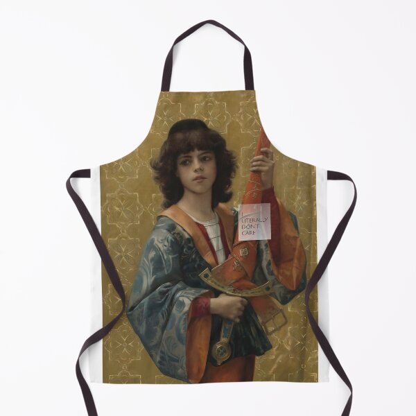 Item preview,  I Literally Don't Care Funny Introvert Quote Classical Painting Sticker Dark Humor Antisocial Gift designed and sold by Veryfinedesign.