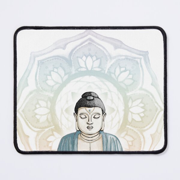 Item preview, Buddha Padma Watercolor - Fawn Coal Peacock - Rainbow Sorbet Halo designed and sold by Irene Estelle.