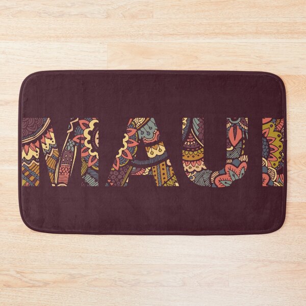 Item preview, Maui - Hawaii - lettering with ornaments designed and sold by PrintableTravel.