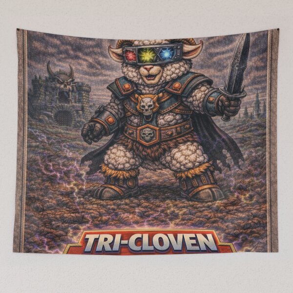 Item preview, Tri-Cloven, Vision of Evil in the Pastureverse | Sheep-Man Sheepism Parody designed and sold by Thpoar.