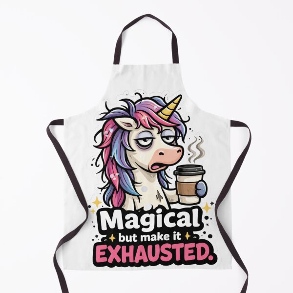 Item preview, Tired Unicorn Magical Exhausted Coffee Sticker designed and sold by MarchyStudio.
