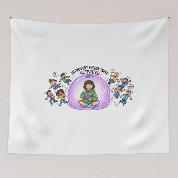 Item preview, Introvert Energy Shield Funny Antisocial Humor designed and sold by Quiet Mode Studio.
