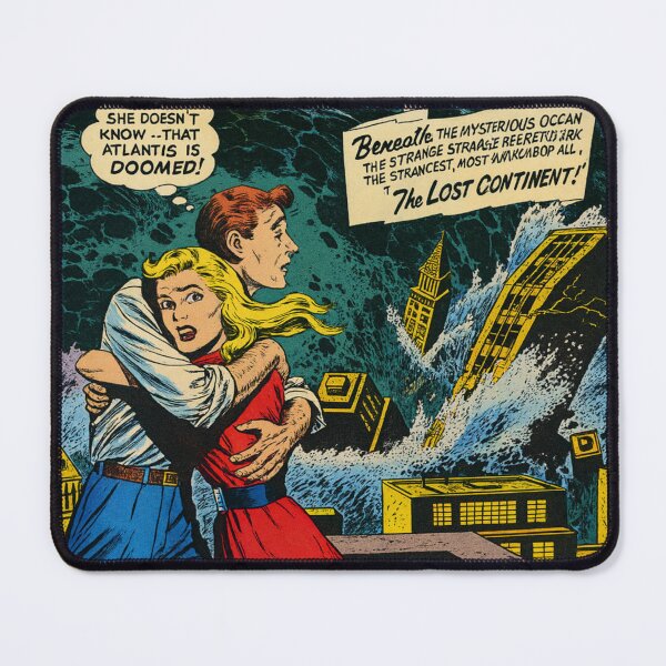 Item preview, Vintage Pulp Comic Atlantis Disaster Scene for Retro Comic Fans designed and sold by RickE.