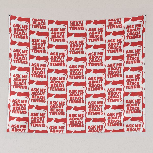 Item preview, Ask Me About Beach Tennis Red Speech Bubble designed and sold by MaryAller.