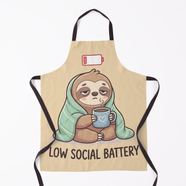 Item preview, Low Social Battery Cute Introvert Sloth designed and sold by Quiet Mode Studio.